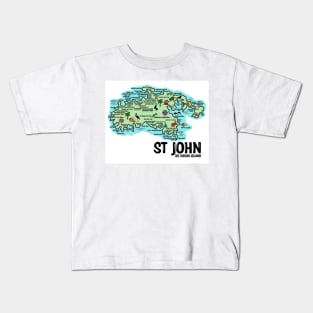 St John Map Kids T-Shirt